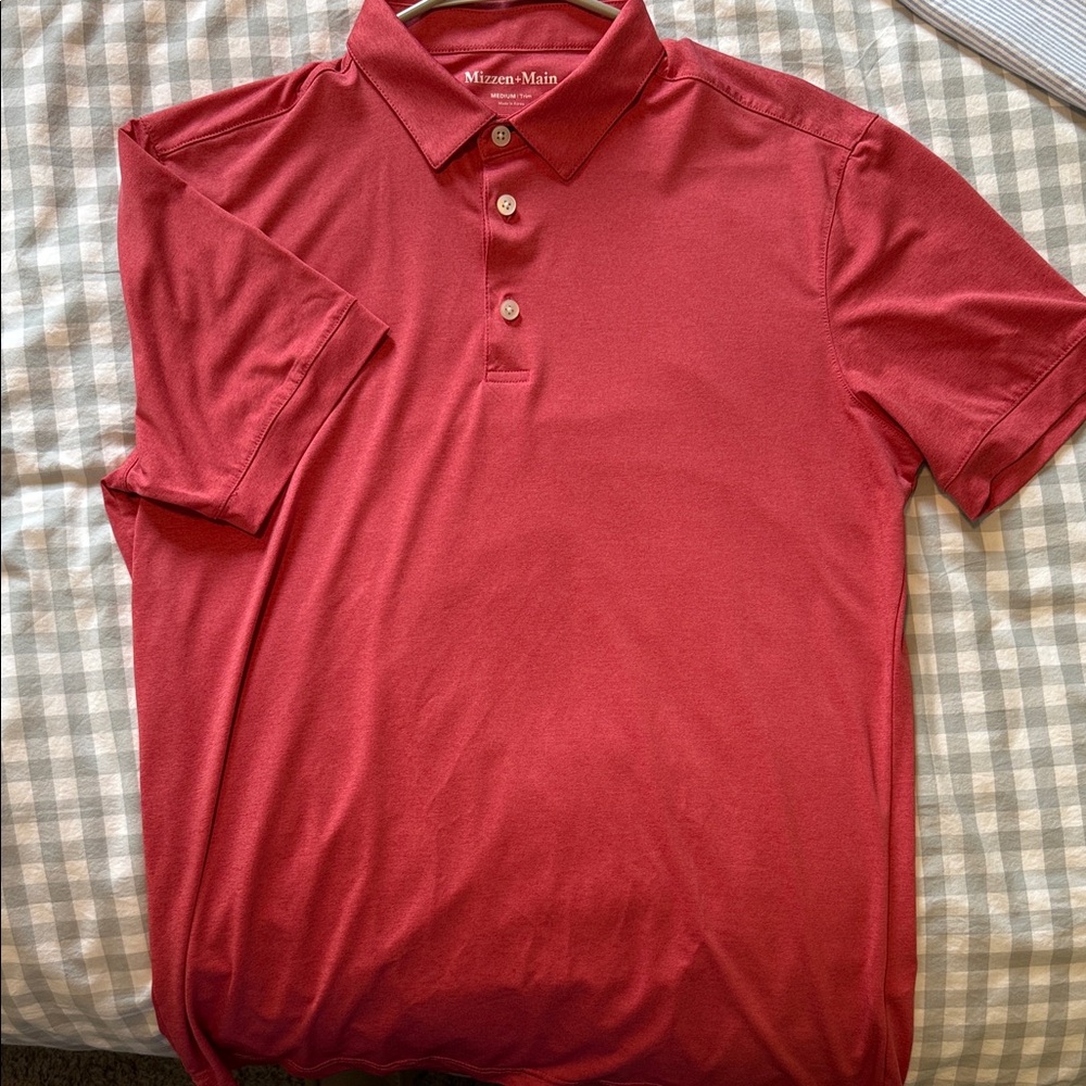 Mizzen+Main Bold Red Polo Shirt